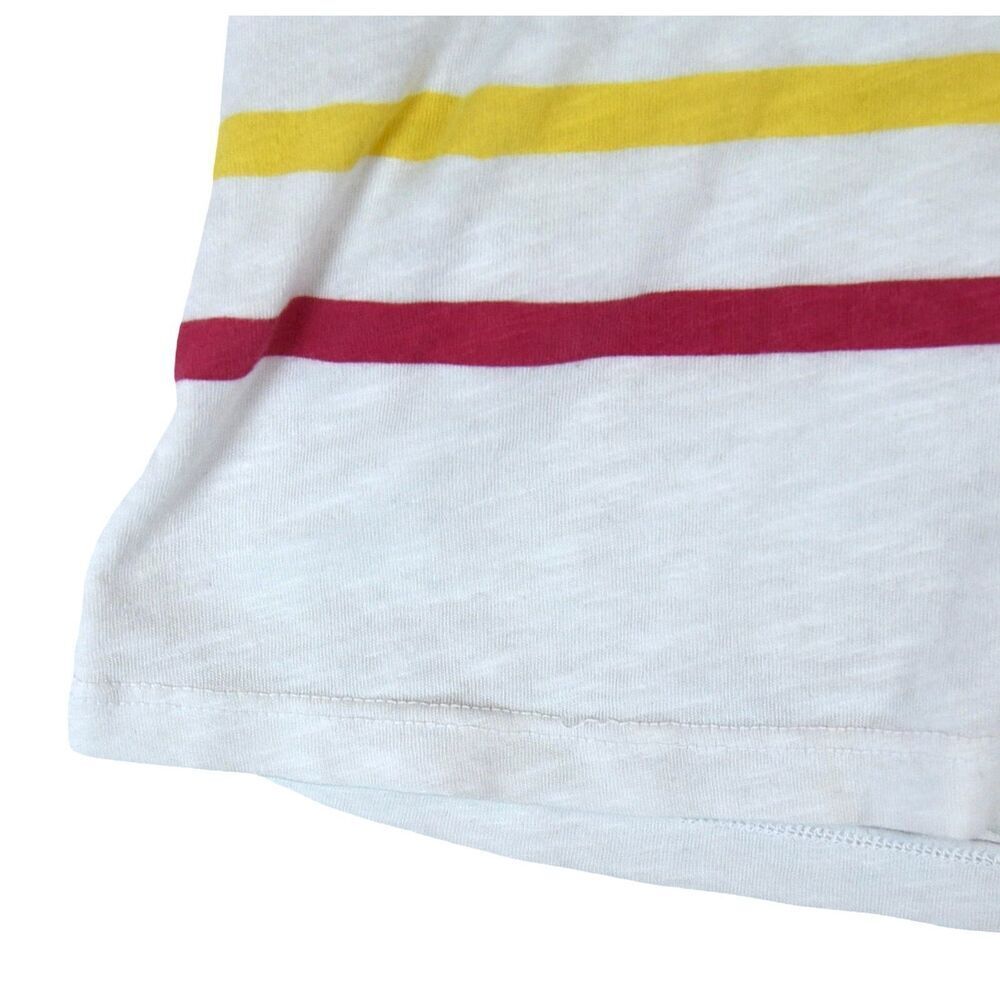 Sundry Striped Cropped Tank Top Size 3 (L) White Rainbow Soft Casual Beachcore - Picture 3 of 7